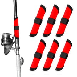 Gosknor 6pcs Lure Wrap, 5.9 Inch Fishing Lure Covers Bait Gloves Fish Hook Storage Protectors Pole Sleeve Guard to Keep Fishermen Fishing Safe for Fishing Rod