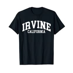US College Campus High School University Designs Irvine California US College Font Proud American USA T-Shirt
