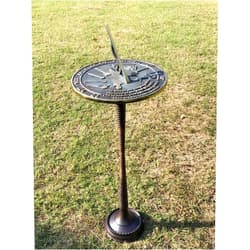 REDSKY TRADER Garden Sundials Pedestal Display Stand Indoor Outdoor Round Sundial Stand for Any Size 8 or 10 inches (Design 1)