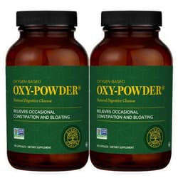 Global Healing Center Oxy-Powder Colon Cleanse Detox - Oxygen Based Safe and Natural Intestinal Cleanser, 120 Count (Pack of 2)