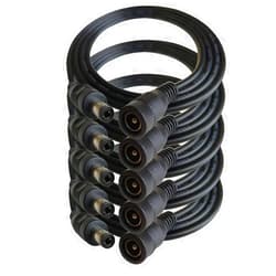 DZYDZR 5pcs 1 Meter 2.1mm x 5.5mm DC 12V Adapter Cable DC Plug Extension Cable Male to Female Black, for LED, CCTV, Car, Monitors, and More (3.3ft)