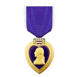 ZAFOni Full Size Purple Heart Medal Military Medal of Honor Purple Purple Heart Emblem