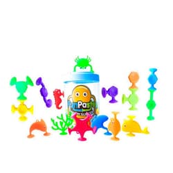 Kvimazus11 46Piece Suction Cup Toys ,Baby Bathtub Sensory Toy, 38 Suction Cup Parts and 8 Adorable Sea Animal Characters.