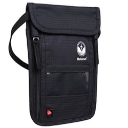 Molarun RFID Blocking Passport Holder Travel Neck Pouch Wallet for Women & Men