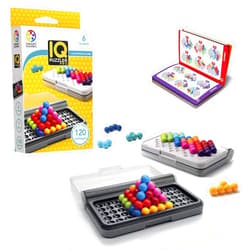SmartGames IQ Puzzler Pro, a Travel Game for Kids and Adults, a Cognitive Skill-Building Brain Game - Brain Teaser for Ages 6 & Up, 120 Challenges in Travel-Friendly Case.