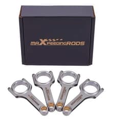 maXpeedingrods H-Beam Connecting Rods + ARP Bolts for Ford Duratec 2.3L Engine, Conrods for Mazda MZR 2.3 Engine, 154.8mm