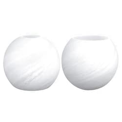 Rivqahra 2 Pack Alabaster White Glass Globe Shade Replacement Globe & Cover for Lighting Fixture, 5.9