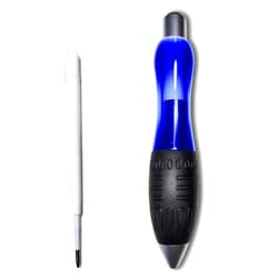 Lyforx 𝟯 𝗼𝘇 Fat 𝐇𝐞𝐚𝐯𝐲 𝐖𝐞𝐢𝐠𝐡𝐭𝐞𝐝 Pens for Arthritis Hands, Parkinson's, Carpal Tunnel, Hand Tremors Wide Grip, Thick Barrel, Easy to Hold Blue