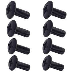 Crossarctic Black License Plate Screw Kit for Tesla Model 3, Model Y, M5-0.8 X 10 mm Pan Head Premium Stainless Steel Black Oxide for BMW 3 5 Series 1999-2007 (8 Pack)