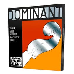 Thomastik-Infeld 135B Dominant Strings Set 4/4 with Steel E Ball - Corrosion Resistant Violin E String with Aluminum Wound Ball End - Flexible Violin Strings with Easy Modulation for a Rich Tone