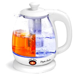 Taylor Swoden Electric Kettle with Tea Infuser, 1L Small Electric Tea Kettle with Keep Warm, LED Light Hot Water Boiler & Heater for Coffee & Tea, Auto Shut-Off & Boil Dry Protection, BPA Free, White