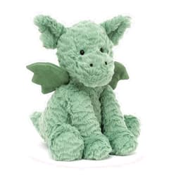Jellycat Fuddlewuddle Dragon Stuffed Animal, 9 inches - Mythical Plush Toy - Classic Children's Gift