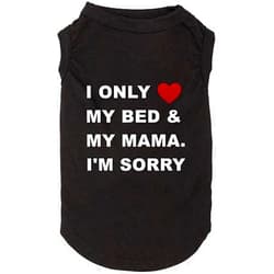 Weokwock Dog Shirts Letter Printed Vest for Small Large Dogs Slogan Costume Dog Pajamas Puppy Gift Pet Clothes Mama's Boy (Medium, O-Black)