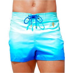 Tucann Men's Swim Shorts, Faded Collection, Quick Dry, Inner Swim Trunks, Zipper Pockets (Faded Ocean, Large)
