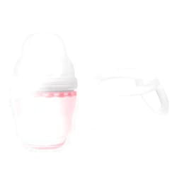 Olababy Gentle Bottle (4oz, Rose) + Silicone Teether Handle Bundle