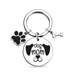 ZYSSXNDM Dog Mom gifts for women Paw Dog Keychain, Funny Mum Gift Keyring Pet Owner Gift, Dogs Themed Keyring for Women Men Bag Purse Wallet Handbags Backpack for Halloween Birthday Christmas