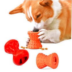 Doudele 2pcs Dog Toys Dog Toys for Aggressive chewers Puppy Toys Indestructible Dog Toy Dog Toys for Small Dogs Interactive Dog Toys Dog chew Toys pet Toys (Orange + Red)