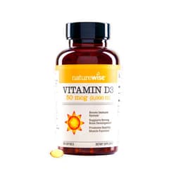 NatureWise Vitamin D3 2000iu (50 mcg) 1-Year Supply for Immune Support, Healthy Muscle Function, and Bone Health - Non-GMO, Gluten Free in Organic Extra Virgin Olive Oil, (Mini Softgel), 360 Count
