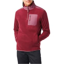 Amazon Essentials Men's Quarter-Zip Polar Fleece Jacket Large Burgundy/Grape