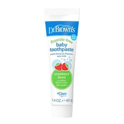 Dr. Brown's Fluoride-Free Baby Toothpaste, Infant & Toddler Oral Care, Strawberry, 1-Pack, 1.4oz/40g, 0-3 years
