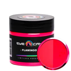Eye Candy Premium Mica Powder - Neon Pigment, Colorant for Epoxy, Resin, Woodworking, Soap Molds, Candle Making, Slime, Bath Bombs, Nail Polish, Cosmetic Grade, Non-Toxic Flamingo Red, 25 Grams)
