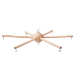 Marsrut Baby Mobile Kit Frame DIY for Crib Decorative Natural Wooden Wind Chime Equipment Hanger for Infant Boy Girl Home Nursery Creative Craft Wall Balcony Hanging Toy Bell Accessories Bedroom Ceiling Decor