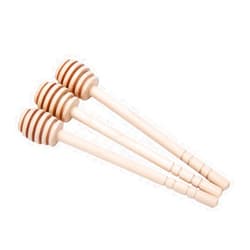 Tyenaza 24Pcs Wood Honey Dripper, Stirring Rod Jam Syrup Drizzler Stick Server Kitchen Tools Gadgets