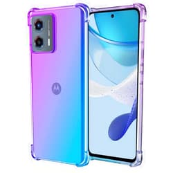 Lmposla for Moto G 5G 2023 Case (NOT for Moto G 5G 2022), Shockproof Slim Ultra-thin Flexible TPU Soft Silicone Airbag Anti-Drop Case Cover for Motorola Moto G 5G 2023 (Purple/Blue)