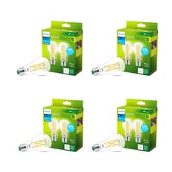 Philips LED PHILIPS A19 Ultra Efficient Clear Dimmable LED Light Bulbs - Flicker-Free 60w Light Bulbs with EyeComfort Technology - Daylight 5000K - 800 Lumen - E26 Base - 8 Pack