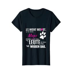 Hundesport Hundeplatz - Lustige Sprüche Damen Mode Pug Cheeky Dog Saying Gift Dog Fashion Pink Ladies T-Shirt