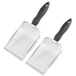 Aiicioo Reptile Stainless Steel Sand Scoop Metal Shovel Sifter Fine Mesh Terrarium Substrate Cleaner Corner Sifter Pooper Scooper Cat Scoop for Reptile Litter Box
