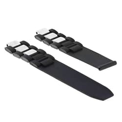 Ewatchparts 20MM RUBBER WATCH BAND COMPATIBLE WITH CARTIER MUST 21 CHRONOSCAPH AUTOSCAPH W10184U2 BLACK