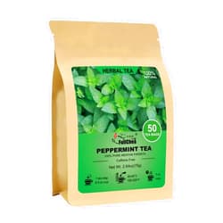 FullChea - Peppermint Tea Bags, 50 Teabags - Premium Peppermint Leaves - Refreshing & Minty - Non-GMO - Caffeine-free - Freshen Breath & Aid Digestion