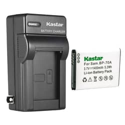 Kastar 1-Pack BP-70A Battery and AC Wall Charger Replacement for Samsung ES78, ES80, ES81, ES90, ES91, ES95, ES96, ES99, MV800, PL100, PL101, PL120, PL121, PL170, PL171, PL20, PL200, PL201 Camera