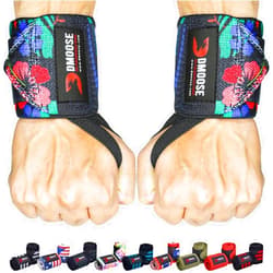 DMoose Fitness DMoose Wrist Wraps, Avoid Injury and Maximize Grip with Thumb Loop, 18