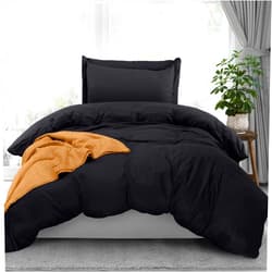 Utopia Bedding Duvet Cover Twin Size - 1 Duvet Cover with 1 Pillow Sham - 2 Pieces Bedding Duvet Cover with Zipper Closure - Soft Brushed Microfiber, 68 X 90 Inches (Twin/Twin XL, Black)