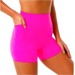 PaletteFit Women's Biker Shorts with Pockets, High Waist Workout Shorts for Women, Buttery Soft Athletic Shorts for Gym, Yoga
