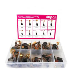 BZRR Electric Motor Carbon Brushes 40Pcs 10 Different Models of Carbon Brushes Suitable for The Maintenance of Carbon Brush Motors