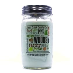 Swan Creek Candle Swan Creek Silver Spruce & Cedar Tips 24 oz Kitchen Pantry Jar Candle