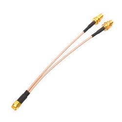 SUPERBAT SMA Splitter Cable SMA Male to Dual SMA Female Cable SMA Adapter V Type 50ohm 15cm(6 inches) WiFi Antenna Adapter Connector (Not for TV)