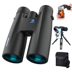 Deesoo 12x50 Binoculars for Adults - High Powered HD Binoculars with Phone Adapter and Tripod - Large View Binoculars for Bird Watching Hunting Stargazing Travel Cruise Ship Sports