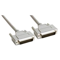 Amphenol CS-DSSMDB25MM-002.5 25-Pin DB25 D-Sub Cable, Shielded, Male/Male, 2.5', Gray