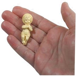 Religious Gifts Jesus Christ Child Figurine 1 3/4 Inch Plastic Baby for Nativity Set or Kings Cake