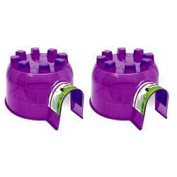 Kaytee Igloo Habitat Hideout for Pet Guinea Pigs, Ferrets, Dwarf Rabbits, Chinchillas, and Other Small Animals, Assorted Colors, Large (Pack of 2)