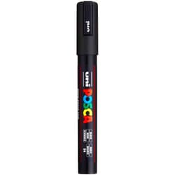 Uni-Ball Posca Acrylic Paint Marker, PC-5M Medium tip, Black (PX152777000)