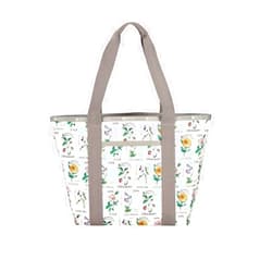 LeSportsac Garden Grows Everyday Zip Tote Handbag/Travel Bag, Style 3867/Color E701, Romantic Blooms, Juicy Strawberries & Verdant Greenery, A Garden of Botanic Beauties Evokes Renewal
