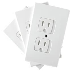 Jambini Self-Closing Baby Proof Outlet Covers Baby Proofing - An Alternative To Plug Covers for Electrical Outlets and Outlet Protectors (3 pack)
