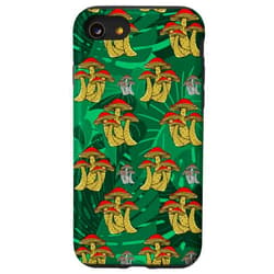 BoredKoalas Mushroom Hunt Phone Case Gifts iPhone SE (2020) / 7 / 8 Mushroom Leaves Pattern Toadstool Fungus Fungi Nature Gift Case