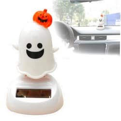 Fgbetcv Halloween Solar Dancing Toy, Halloween Ghost Solar Dancing Swing Figurine,Halloween Ghost Car Decoration,Car Dashboard Ornament Ghost Dancers Figurine for Halloween Party