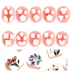 Hariendny 10 PCS Polymer Clay Cutters Mini Flower Petal Clay Cutters Clay Tools Set Earrings Making Mini Clay Cutters Micro Clay Molds Accessories Plastic Clay Molds for Making Jewelry Earrings Crafts